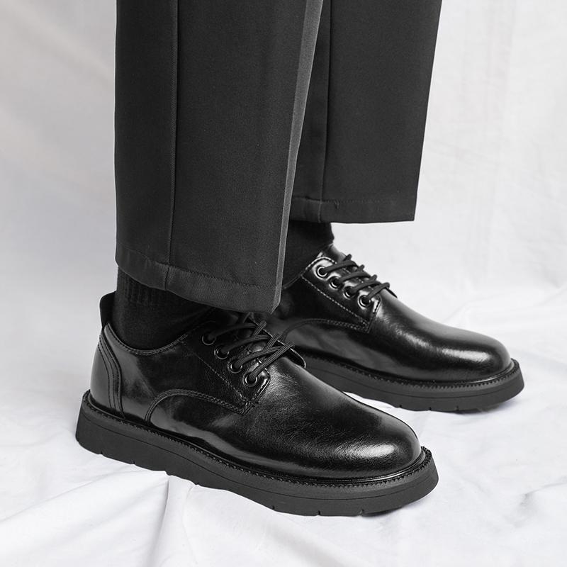 New Men Shoes Classic Men Dress Shoes Leather Wedding Shoes Men Formal Flats Business Shoes Flats Luxury Brand Black Shoes