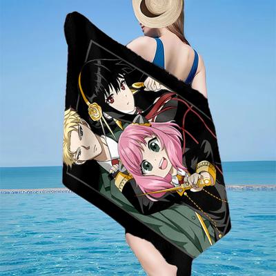 Cute Anime Spy Famliy Beach Towel, Super Soft Microfiber, Gift for Her/Him, Birthday, for Pool, Beach, Travel, Home Decor Fan Gifts