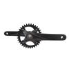 Mountain Bike Crank Arm Set Hollow One Piece Positive Negative Teeth 34T Aluminum Alloy Bicycle Crank Set