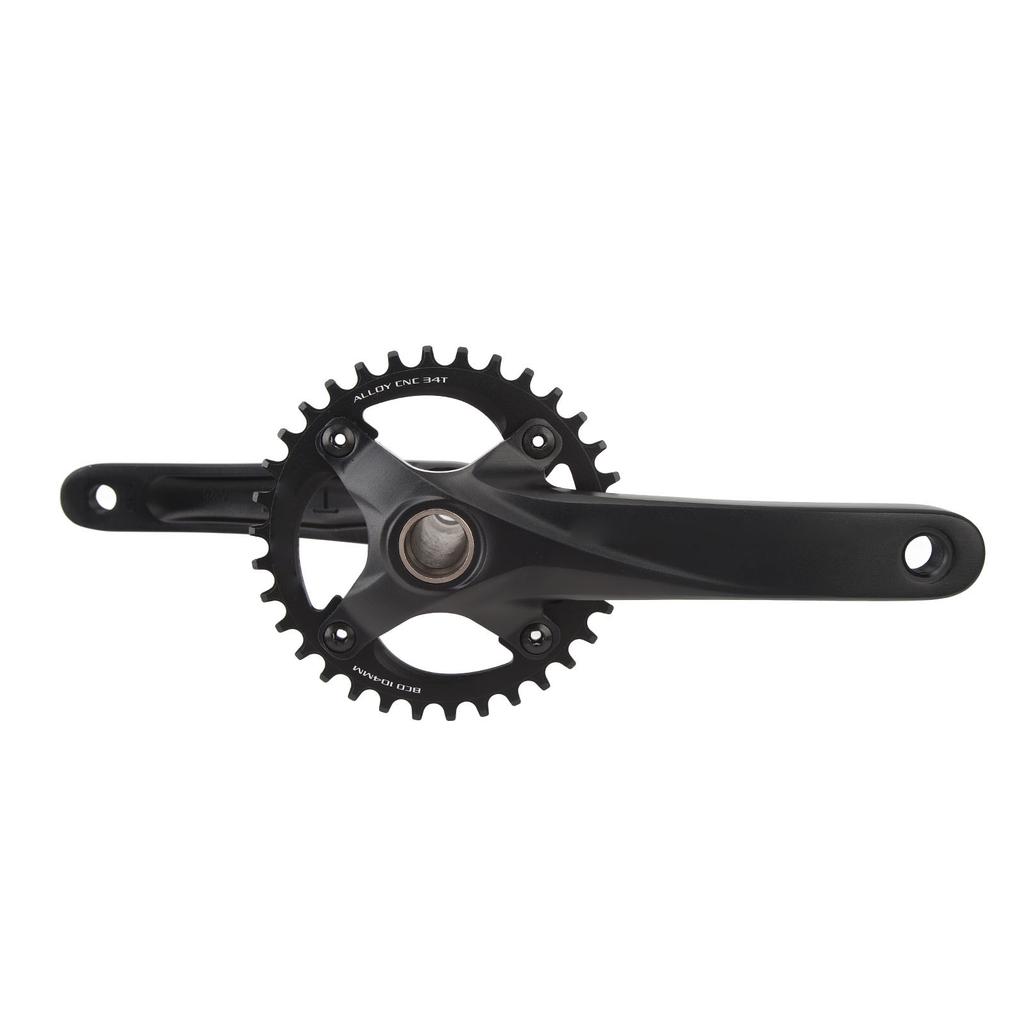 Mountain Bike Crank Arm Set Hollow One Piece Positive Negative Teeth 34T Aluminum Alloy Bicycle Crank Set