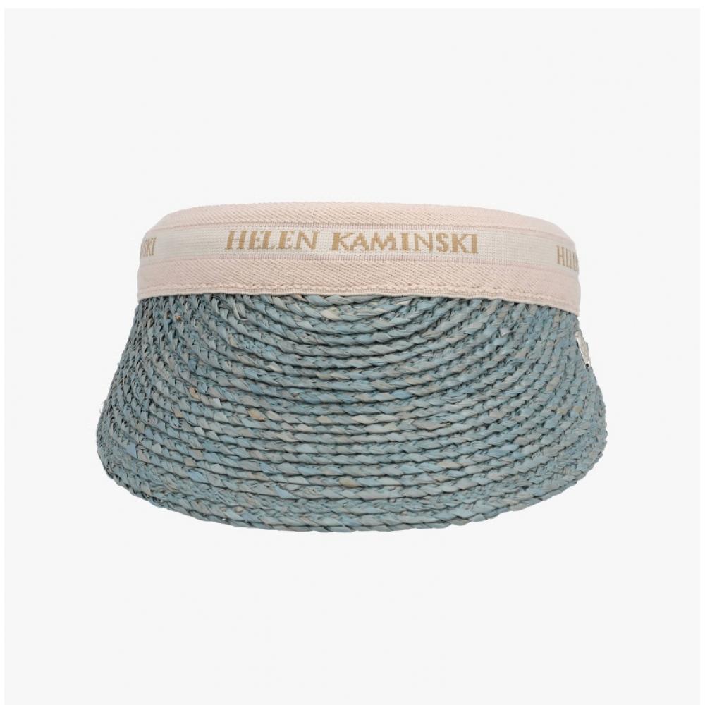 Helen Kaminski Bianca 8 Seaside Natural Logo Visor Sun Cap