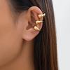 Punkpersonlighet Slät yta Geometrisk Vattendroppe C-form Falska Piercingar Clip-örhängen Öronmanschetter för Kvinnor Trendiga Smycken Gåva
