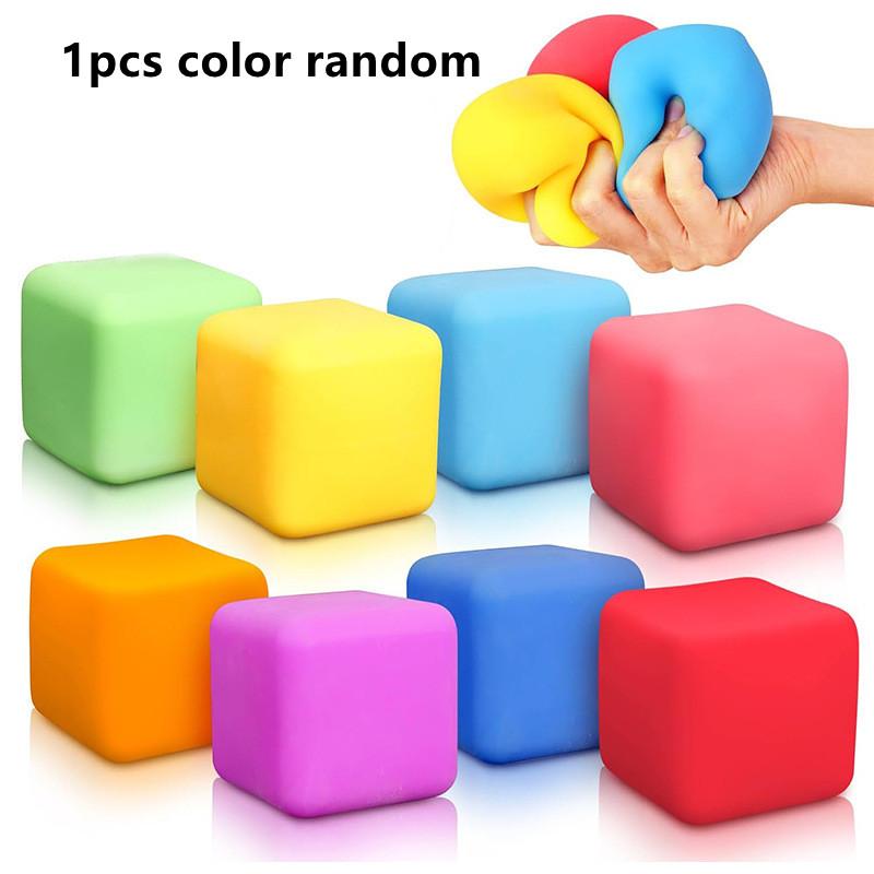 

Cute Color Tofu Stress Balls Sensory Squishy Dough Fidget Toys For Stress Relief Best Gift For Adults Children