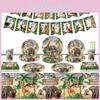 Jungle Animal Zoo Party Decorations For Boys Safari Themed Tableware And Props For Birthday Celebrations