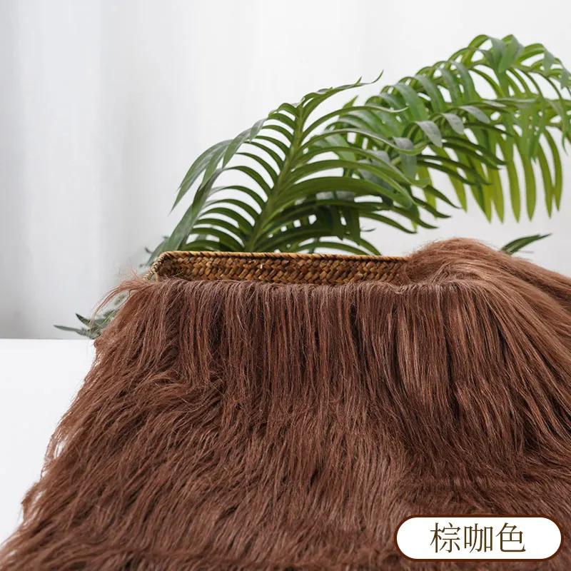 25x45cm Langhaar Kunstfell Stoff für Tierkostüm DIY Puppenhaar Bart Bastelmaterial Patchwork Bekleidung Nähzubehör