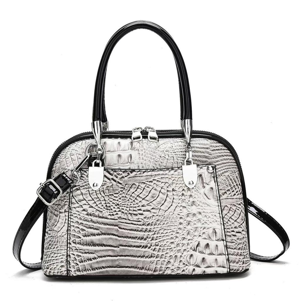 Luxury Handbags Women Bags Designer Crocodile Pattern Ladies Boston Shoulder Bag High Quality Womens Casual Tote Bag Bolso Mujer