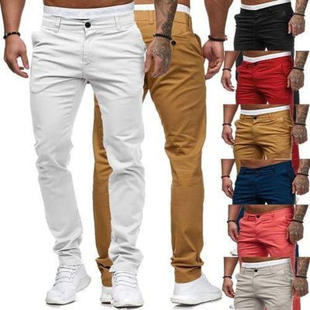 Buy Men's Slim Fit Workout Pants Fashion Business Trousers Premium