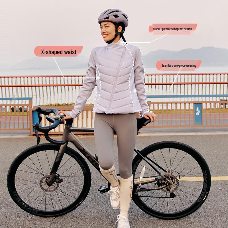 ERAIEY Damen Leichte Slim-Fit Stehkragen Daunenjacke