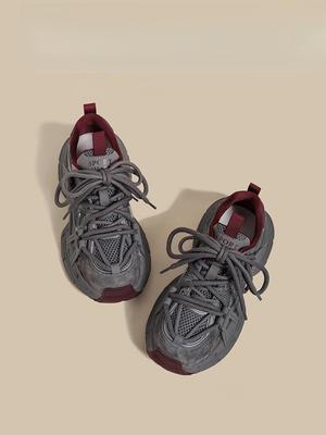 Adidași Dad Retro Blocuri de Culoare pentru Femei 2025: Pantofi casual cu talpă groasă pentru un aspect mai suplu