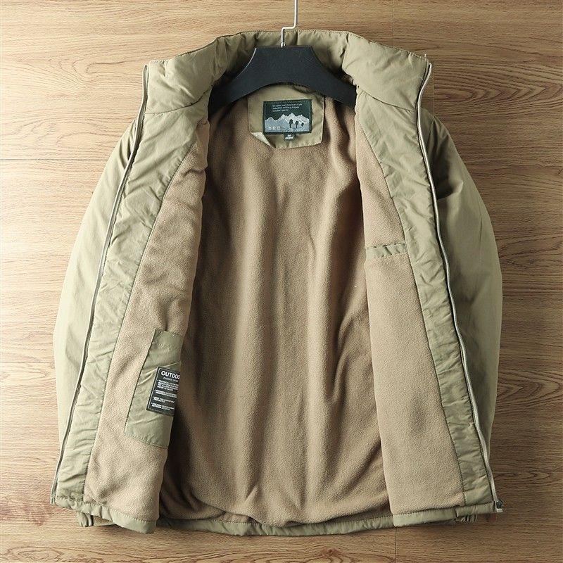 Men's High-Density Windproof Waterproof Winter Fleece-Lined Thickened Outdoor Jacket