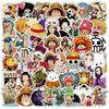 50/100pcs ONE PIECE Anime Stickers Cool Cartoon Decals Kid Toy DIY Stationery Suitcase Car Bike Waterproof Classic Manga Sticker