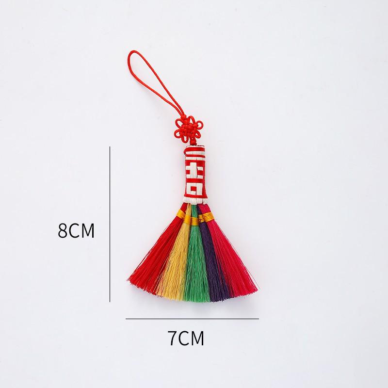 2026 Auspicious Flower Bouquet Broom Ornament for Chinese New Year DIY Decoration
