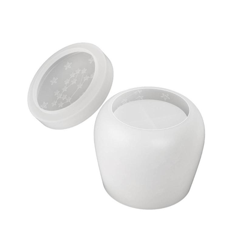 Elegant Storage Jar Mould Jewelry Organizer Silicone Mold Concrete Plaster Storage Box Molds for Organizing Enthusiasts