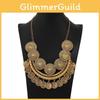 Vintage Geometric Alloy Coin Necklace With Totem Elements For Boho Style Fashion Jewelry