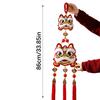 Pack of 2 Easy to Install Festival Decorations for Chinese New Year Velvety Cotton Materials Multiple Scene Hanging Ornament