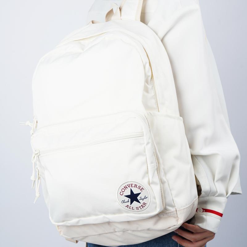 New Converse Polyester Backpack Unisex White 10020533-A06