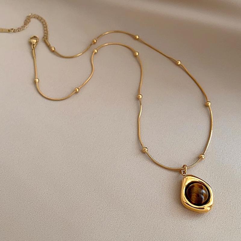 Sun Star Zircon Necklace For Women Vintage Leather Necklace Double Layered Pendant Chain Choker  Jewelry