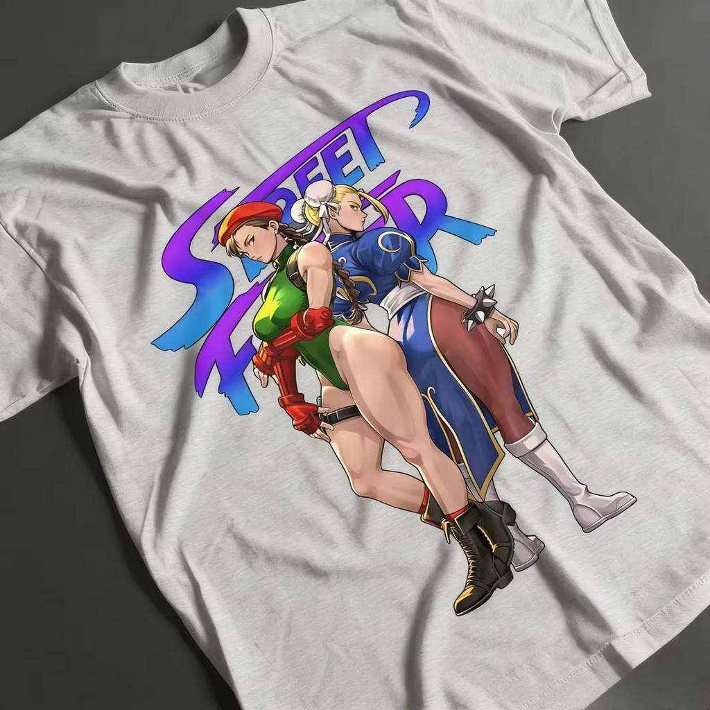 Unisexs T Shirt Street Fighting Fighters Ii Select Character Game Funny Pure Cotton Male Clothes Short Sleeve Crew Neck Streetwear