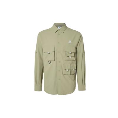 ACG Dri-FIT UV Devastation Trail Colorblock Multi-Pocket Long Sleeve Shirt Men Tops Olive-Green DN3937-276