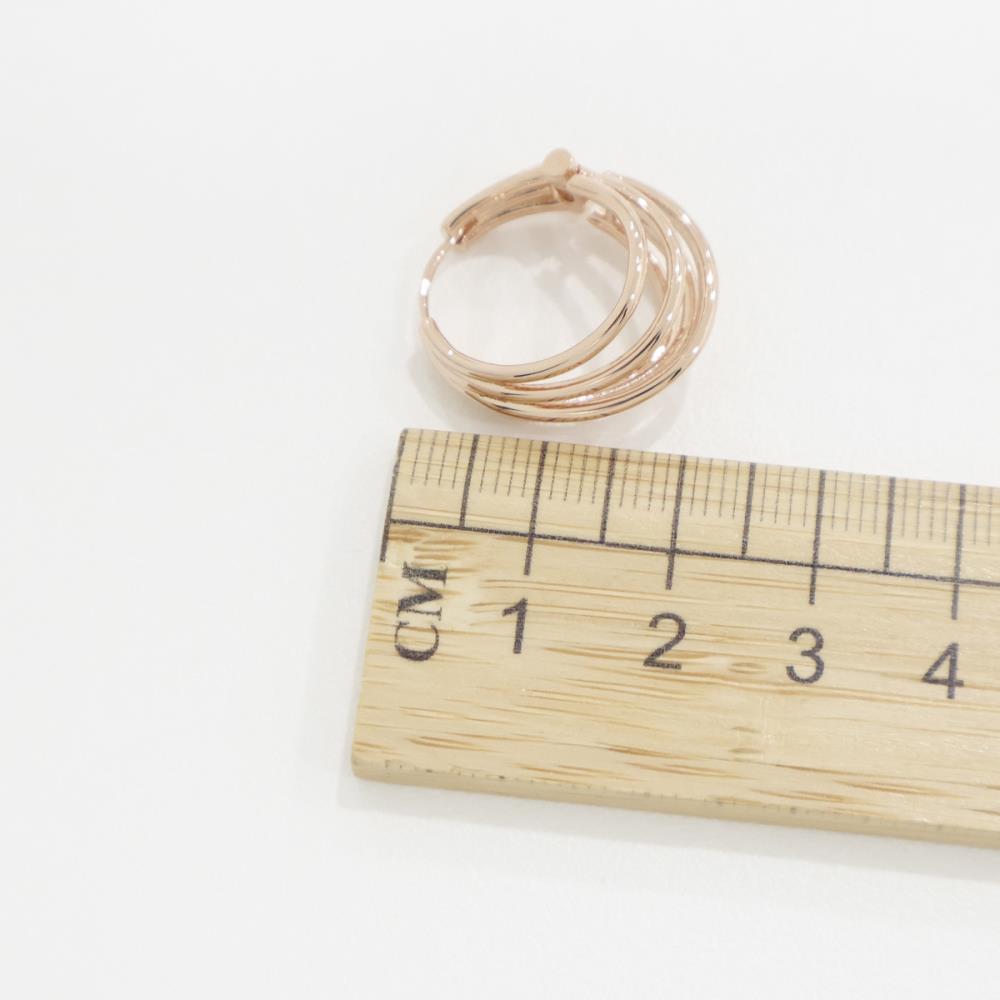 Women's Thick Gold Earrings Coordination Ring Earrings