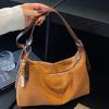 Autumn New Style Underarm Bag Suede Fashion Simple Casual Pillow Bag Shoulder Messenger Bag Bag