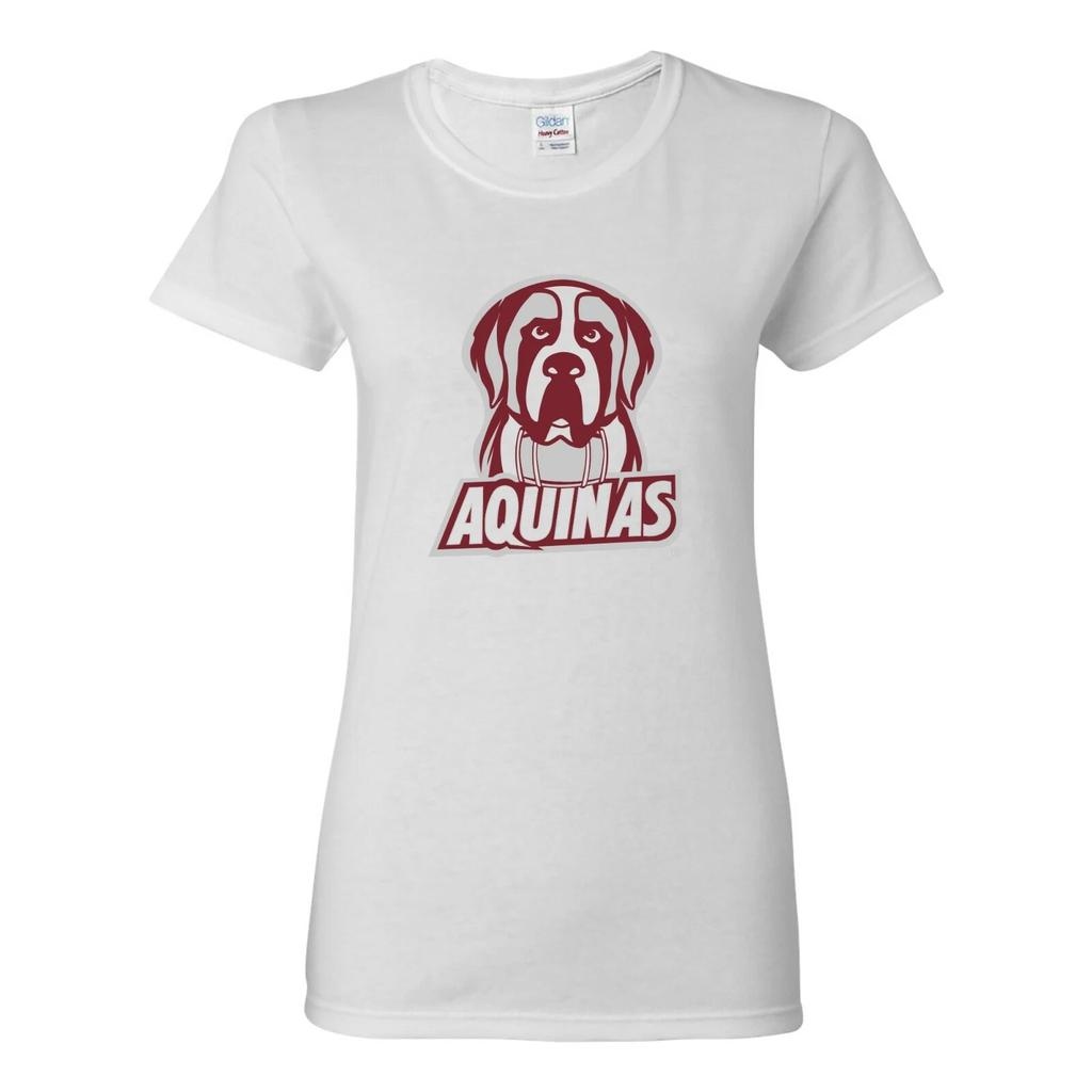 Aquinas Saints Primary Logo - Collegiate Team Sports Women's T Shirt - White