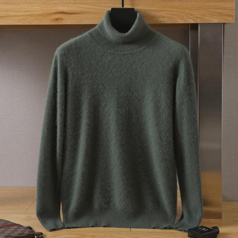 Podzimní Zimní Kašmírový Rolák Pánský S Dlouhým Rukávem Ležérní Norkový Kašmírový Svetr Pletený Svetrový Top