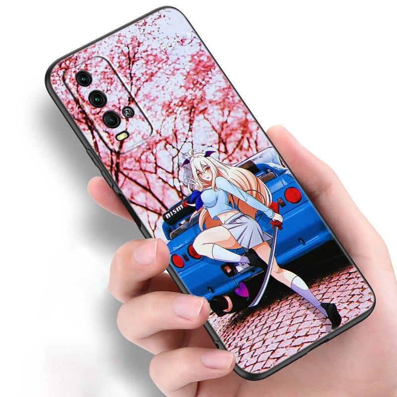 

Чехол для телефона Vaporwave Glitch Anime Sports Car для Xiaomi Redmi Note 11 10 9 8 Pro 11T 10T 10S 9S 8T 9 9A 9C 9T черный мягкий чехол Redmi Note 11 Pro