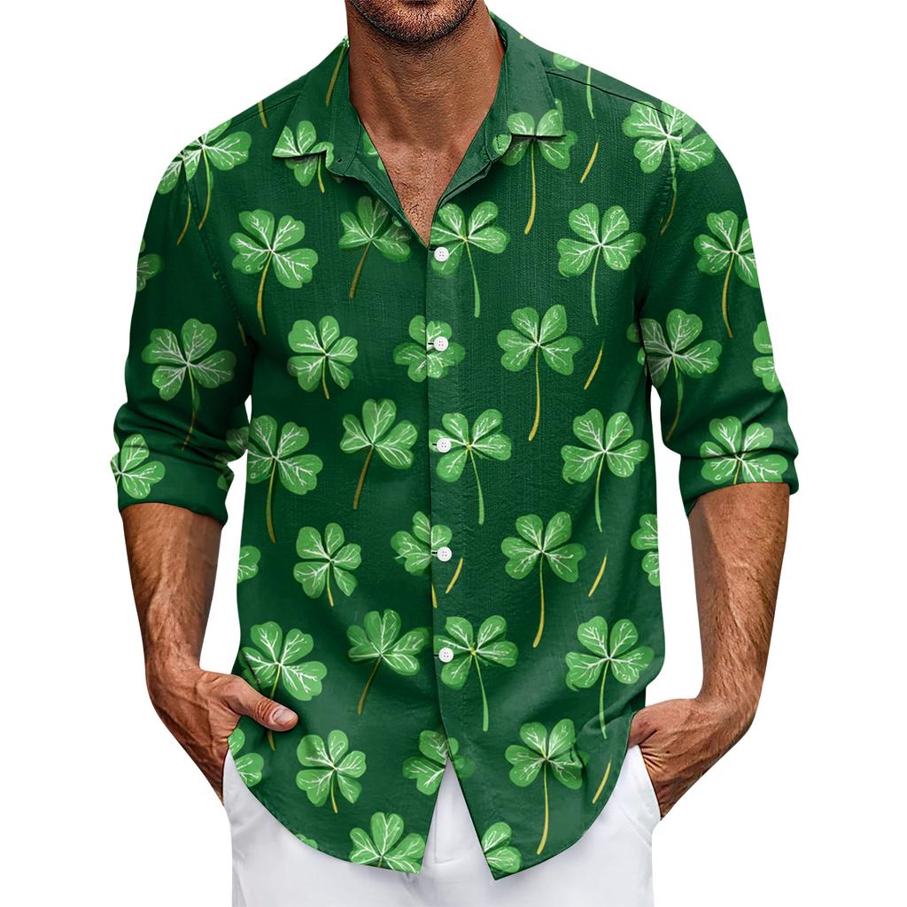 Pánská ležérní košile s dlouhým rukávem na knoflíky