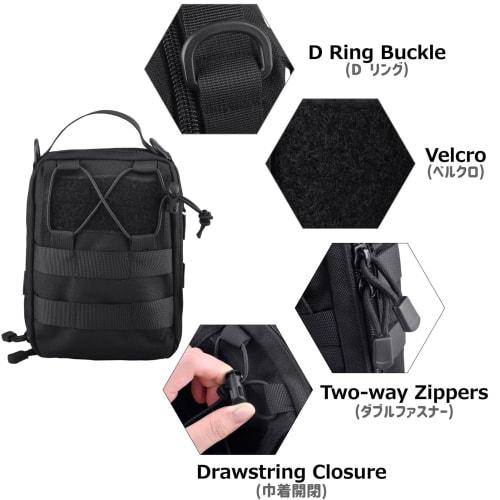 Azarxis Molle Pouch, Molle System Utility Pouch, Airsoft, Medical Pouch, Emergency Preparedness, EDC Pouch, Military, Tactical, Survival, Fishing, Out