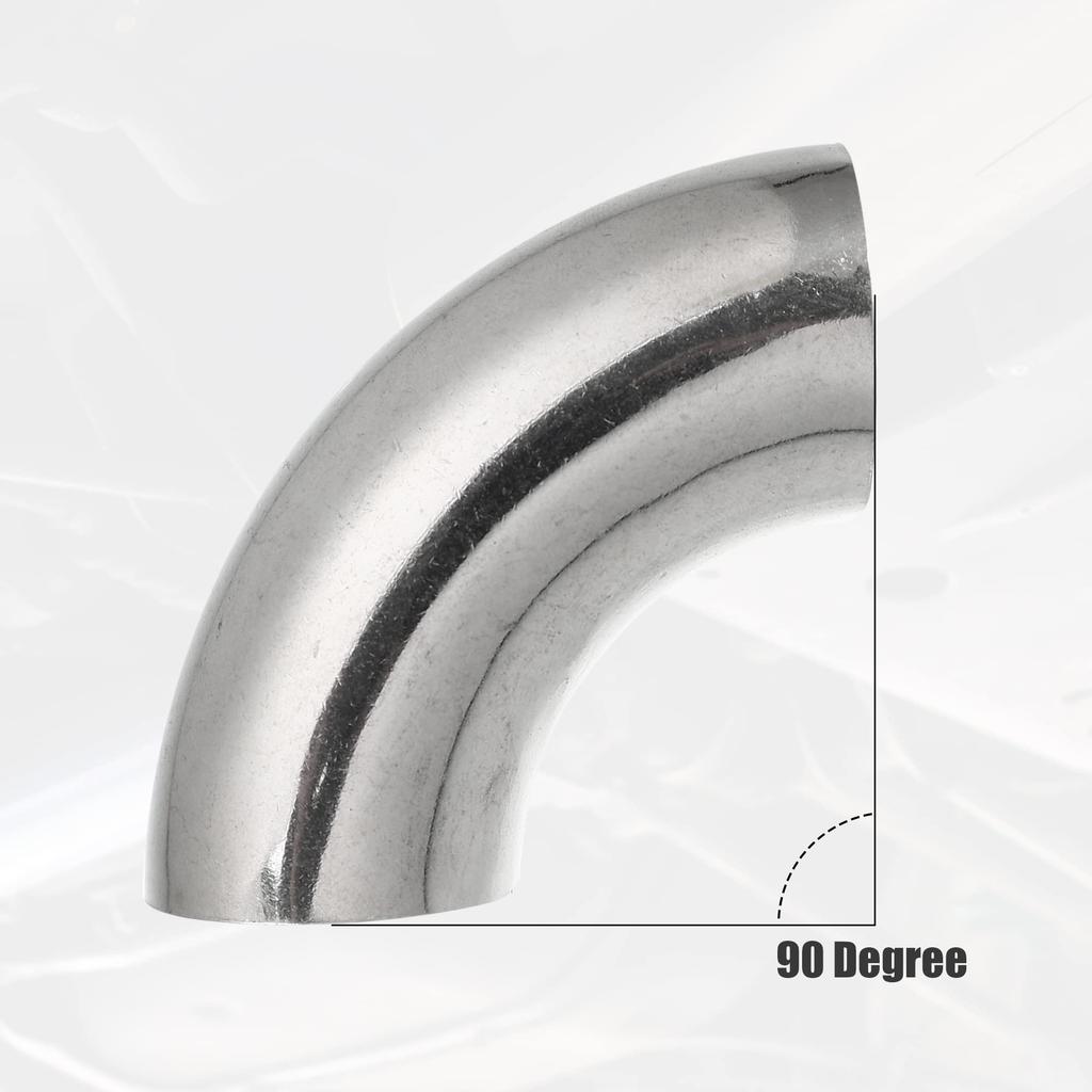 uxcell SS304 Stainless Steel Mandrel Bend Elbow, Exhaust Elbow Pipe, For Car Modified Exhaust