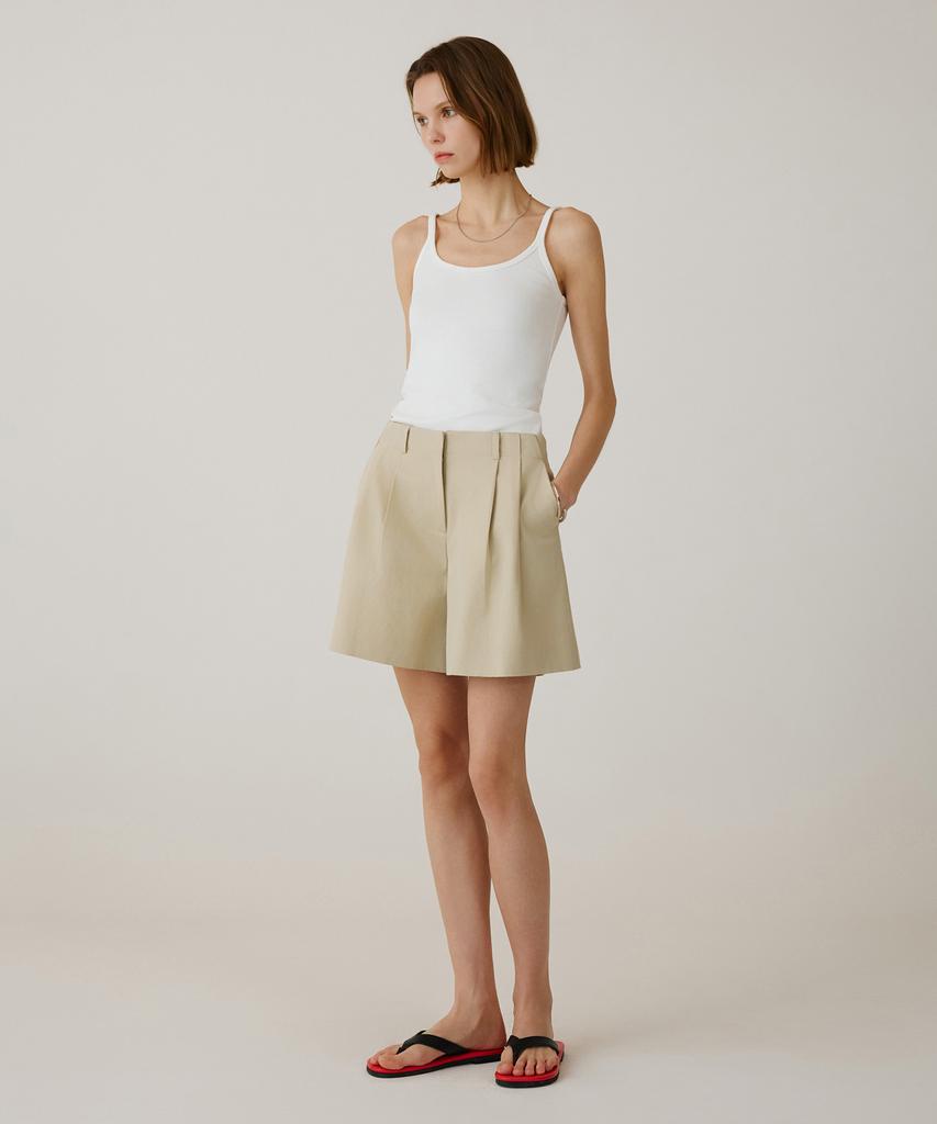 Siyajyu Sipt7194 Noobi Soft Volume Shorts_Beige