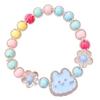 Bracelet for Kids, Macaron Color Beads Elastic Wristband, Cartoon Watermelon Lollipop Fried Egg Pendant Bracelet for Lightweight Gift Accessory