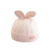 Cotton Newborn Baby Hats Cute Bunny Soft Warm Hat for Boy Girl Babies Simple Solid Beanie Cap Toddler Head Accessories 0-3M