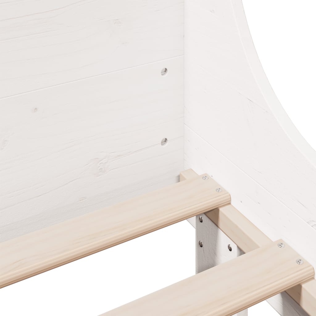 Solid Wood Bed without Mattress White 150 x 200 cm Pine Wood
