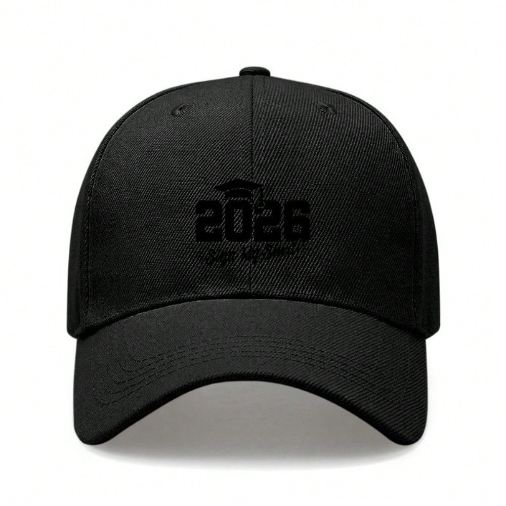 [Graduation Baseball Cap] 2026 Sign My Shirt Print Adjustable Polyester Breathable Casual Cap For Unisex Adults Class Of 2026 Gift