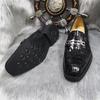 Business-Stil Authentisches Krokodilleder Leichte Laufsohle Herren Kleider-Loafer Echtes Alligatorleder Herren Slipper