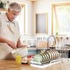 Kitchen Under Sink Bowl Dish Drainer Tableware Cabinets Organizer Sliding Dish Storage Drying Rack Household Accessories