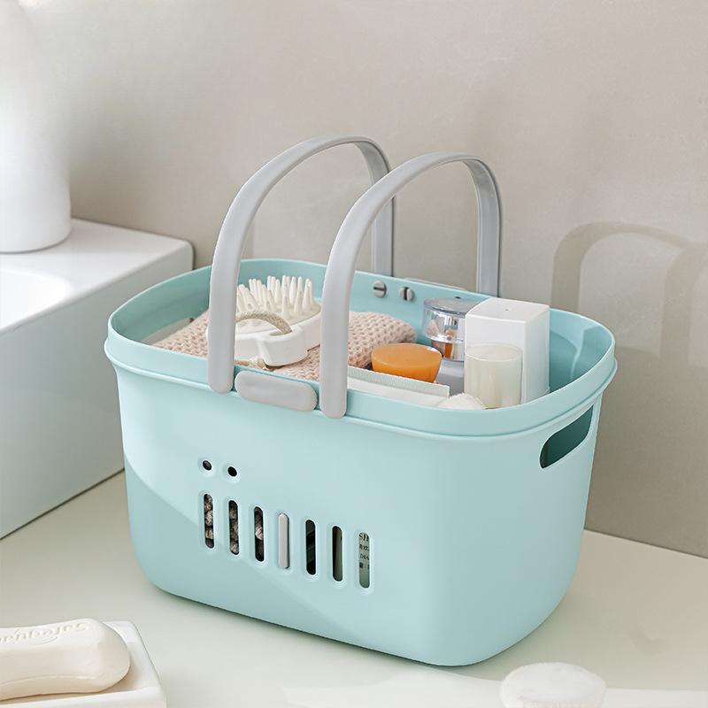 Bathroom Storage Wonder: Hand-held Hollowed-out Bath Basket, Dormitory Shower Basket, Shampoo and Toiletries Basket