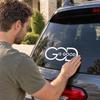 Car Body Trim Stickers God Is Good Sticker, Reflective Waterproof PVC Decal, Scratch Cover Decals Sunproof Exterior Decoration Accessories for Trucks