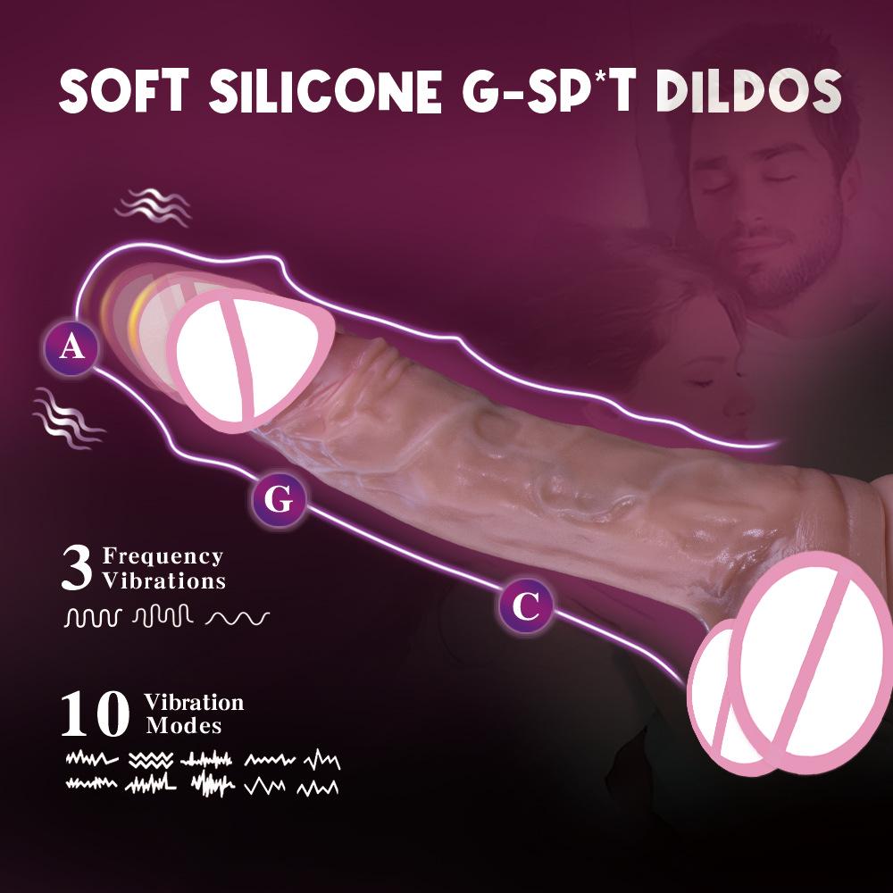 Automatic Thrusting Silicone Dildo with Suction for Women’s Pleasure