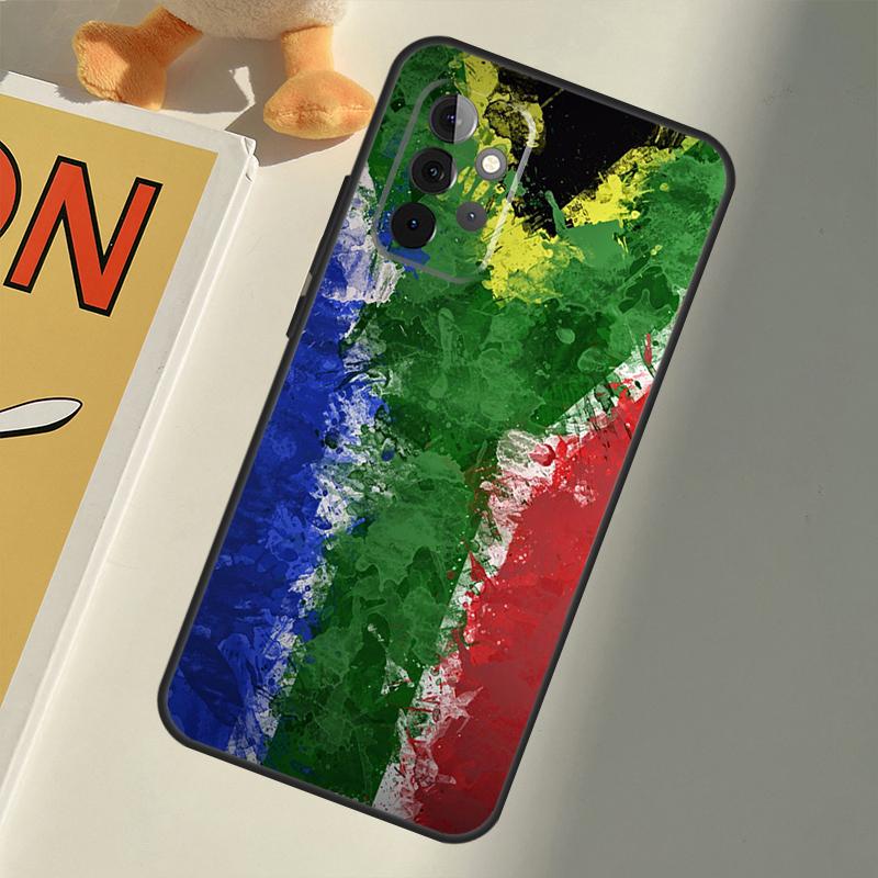 South Africa Flag For Samsung Galaxy A22 A52 A32 A54 A14 A16 A26 A36 A56 A55 A35 A05 A06 A15 A53 A33 A13 Case