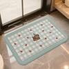 Cute Style Anti Slip Cartoon Floor Mat Animal Pattern Absorbent Entry Doormat Imitation Weaving Soft Absorbent Rug Living Room