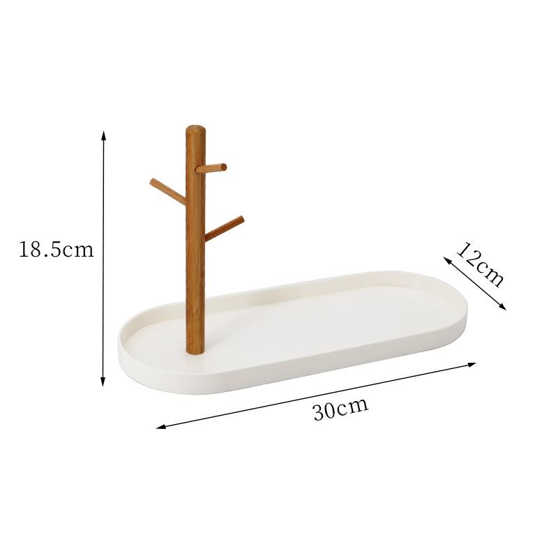 2025 New Nordic Bamboo Tree Branch Storage Tray Living Room Desktop Key Hanger Jewelry Display Frame