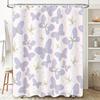 Butterfly Shower Curtain Home Decor Waterproof Bath Curtains with Beautiful Print for Kitchen Toilet Decoration Pink White Black