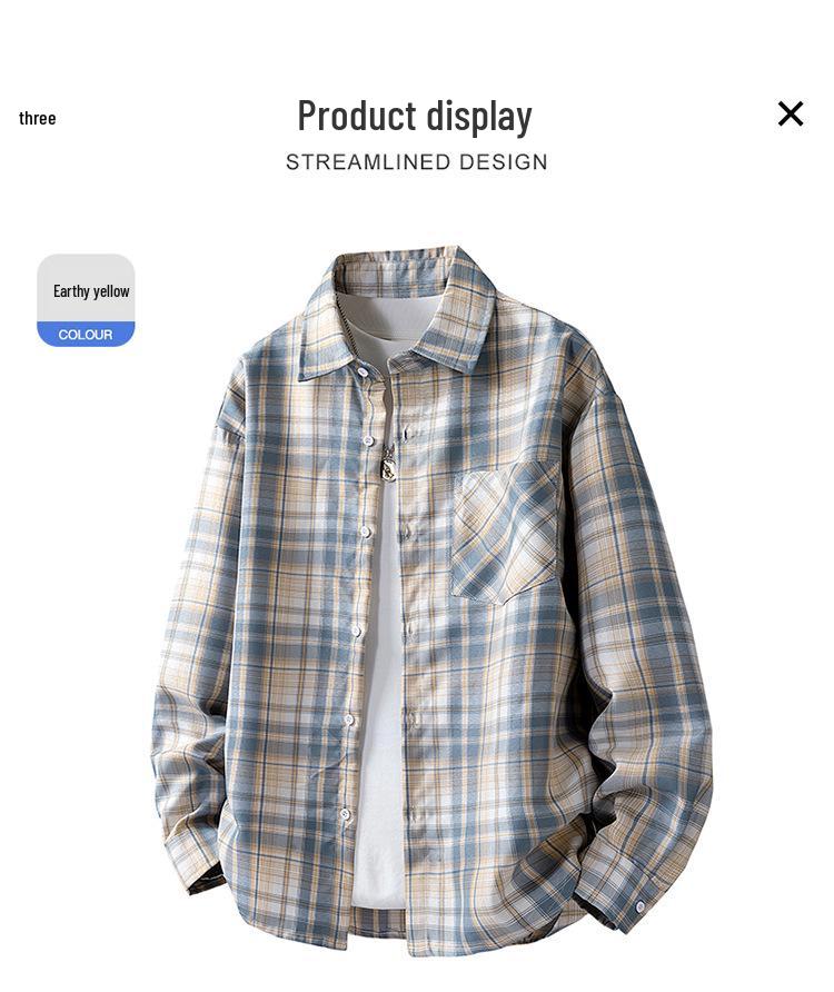 2025 Unisex Retro Plaid Long-Sleeve Shirt - Summer Casual Loose Fit