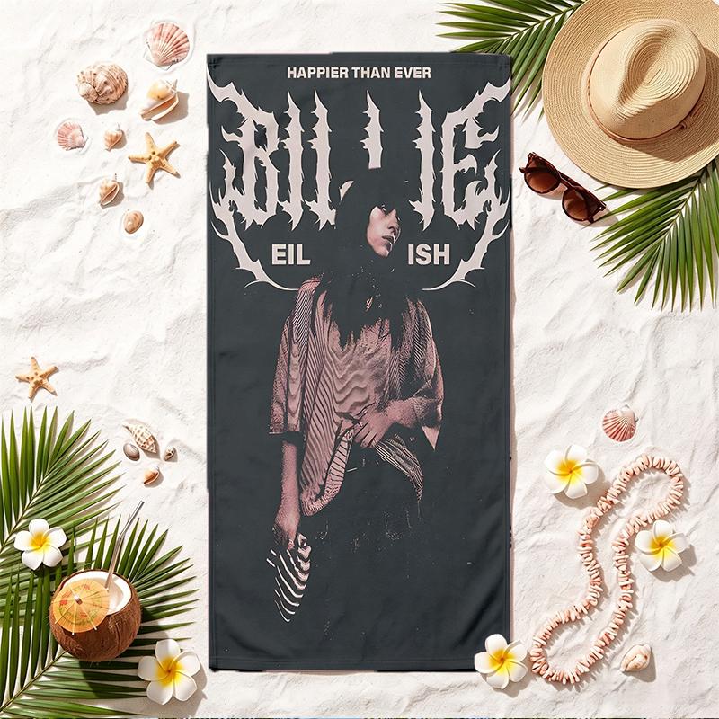 Billie eilish Soft Beach Towel Stylish Beach Pool Towel for Summer Seaside Vacation Travel