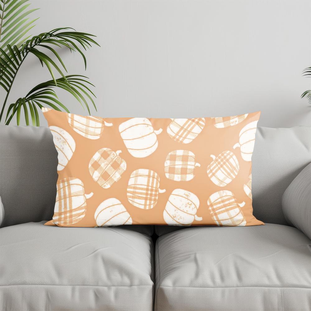 Home Decor Halloween Cat & Pumpkin Pillow Suitable For Sofa Bedroom Car Pillow Cover Cushion Rectangular Back Cushion