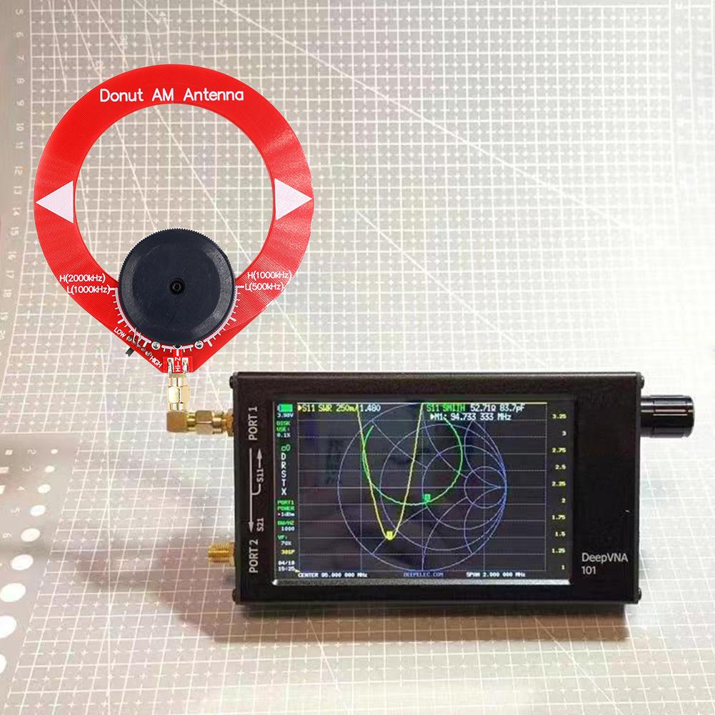 Loop Antenna 4MHz-24MHz 500kHz-2000kHz Small Donut Antenna No Burrs Doughnut Medium Short Wave Antenna Easy To Install for Radio