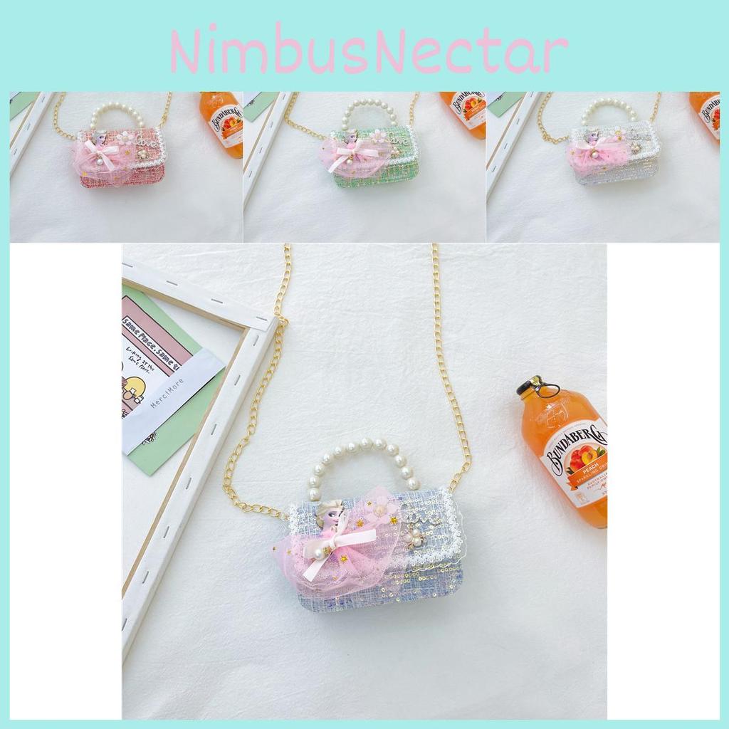 Charming Cartoon Princess Sequin Handbag Cute Mini Purse For Girls Pu Leather